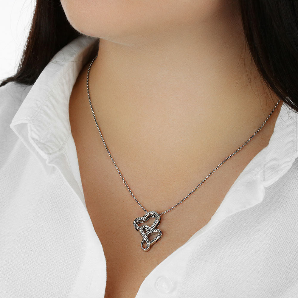 To Wife Double Hearted Necklace