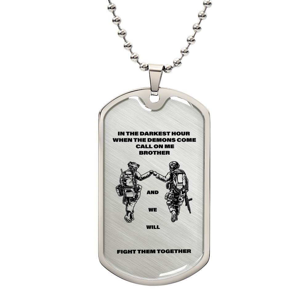 To My Brother, Soldiers Dog Tag Necklace