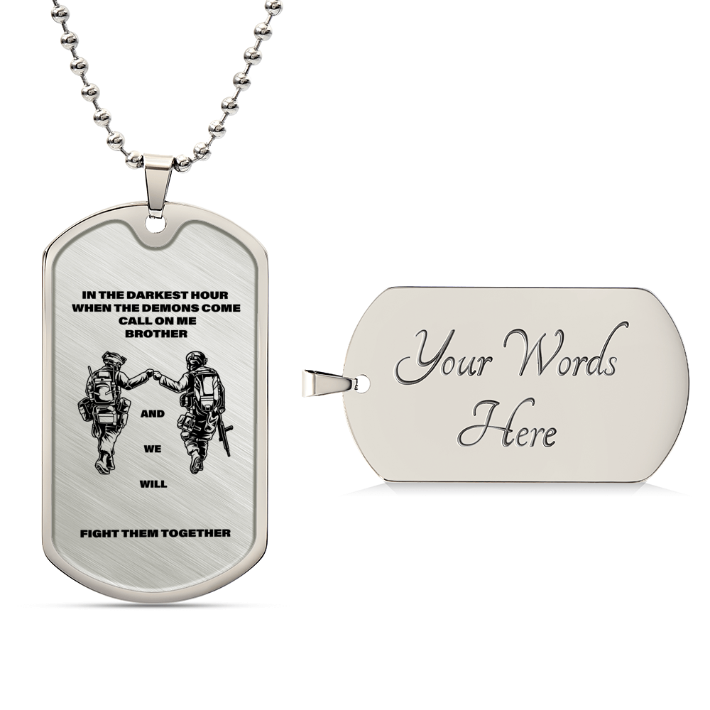 To My Brother, Soldiers Dog Tag Necklace