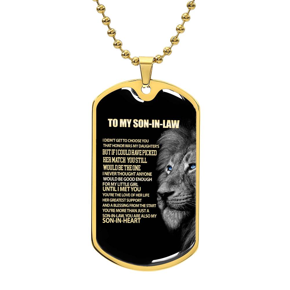 To My Son In Law, Dog Tag Necklace