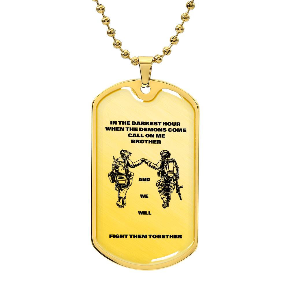 To My Brother, Soldiers Dog Tag Necklace