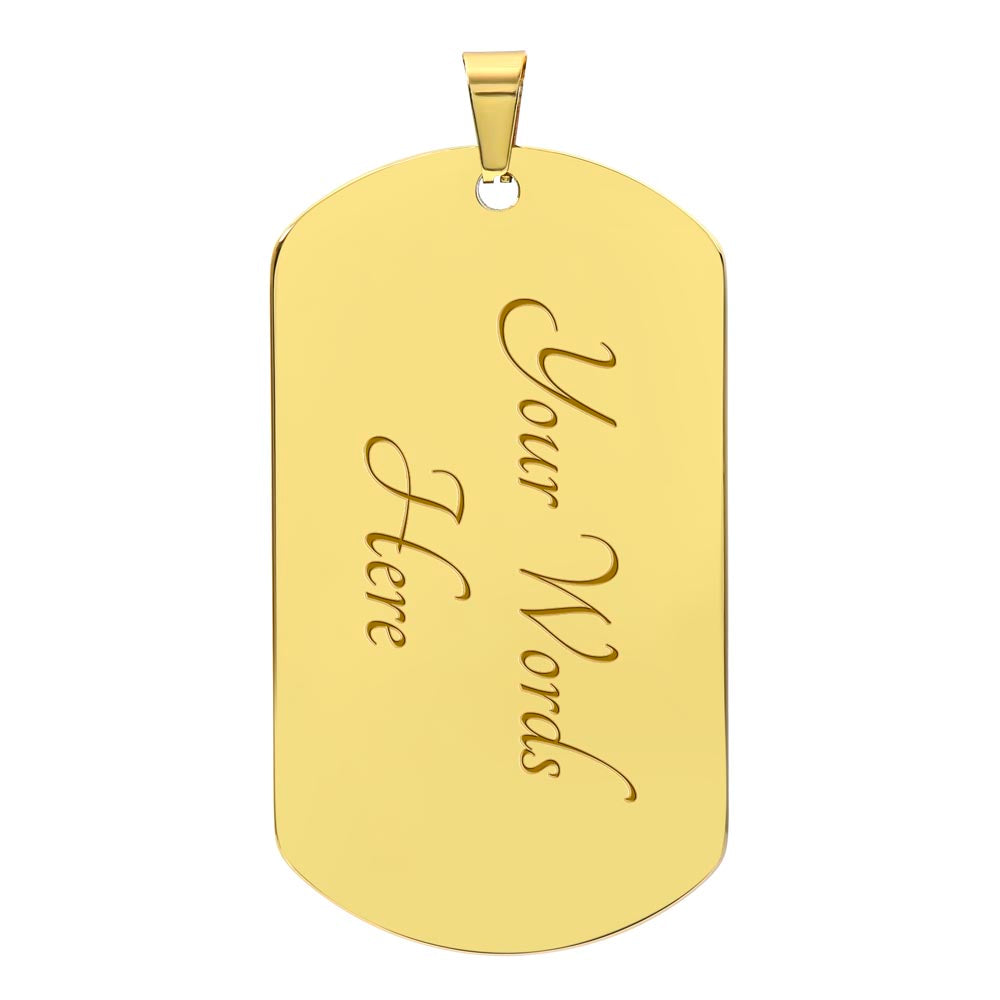 To My Son In Law, Dog Tag Necklace