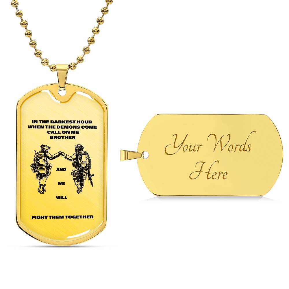 To My Brother, Soldiers Dog Tag Necklace