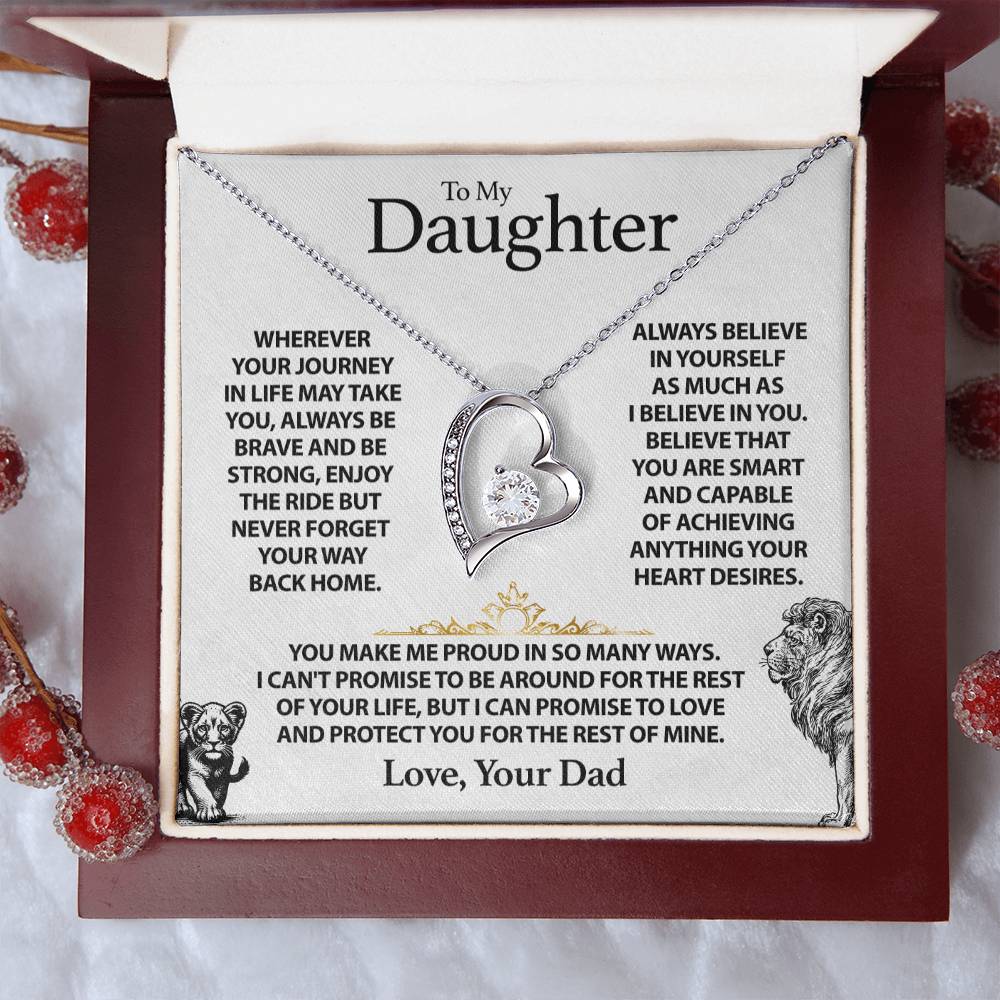 To My Daughter, On Your Journey Forever Love Necklace