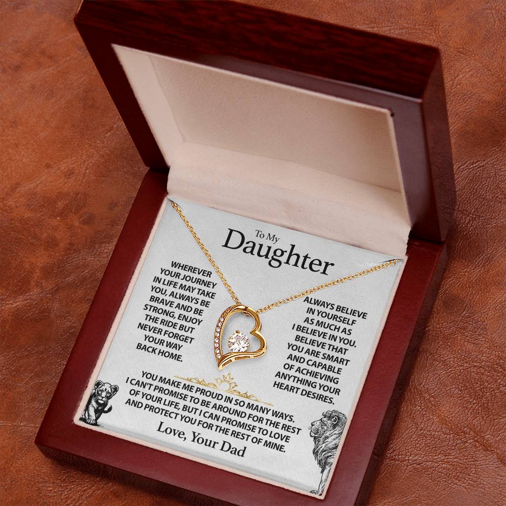 To My Daughter, On Your Journey Forever Love Necklace