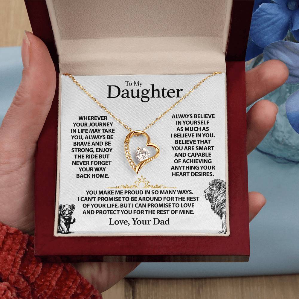 To My Daughter, On Your Journey Forever Love Necklace