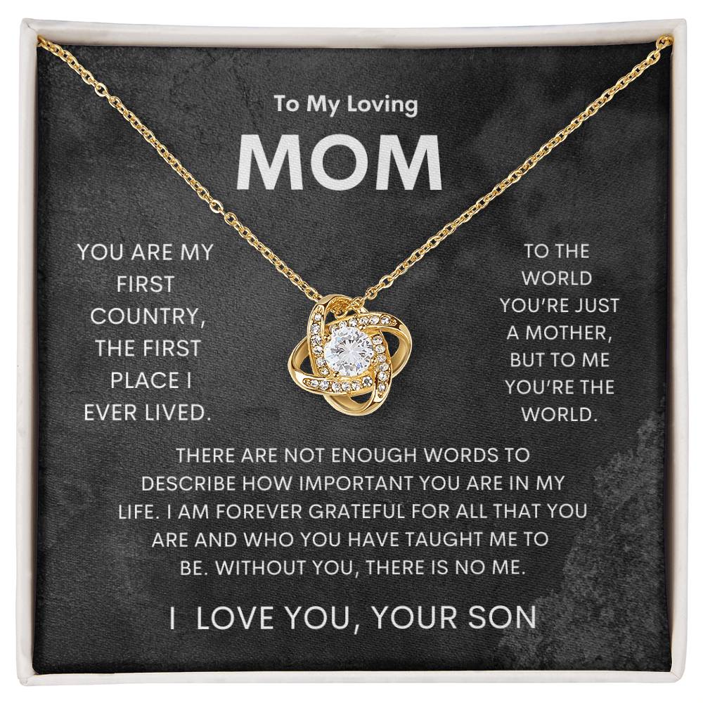 To My Loving Mom | Love Knot Necklace