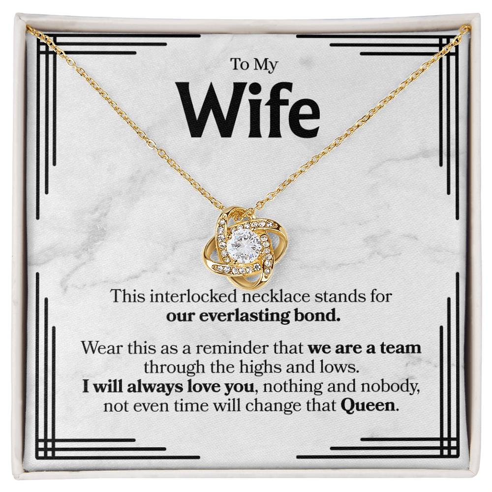 To My Wife, Forever Love Knot Necklace