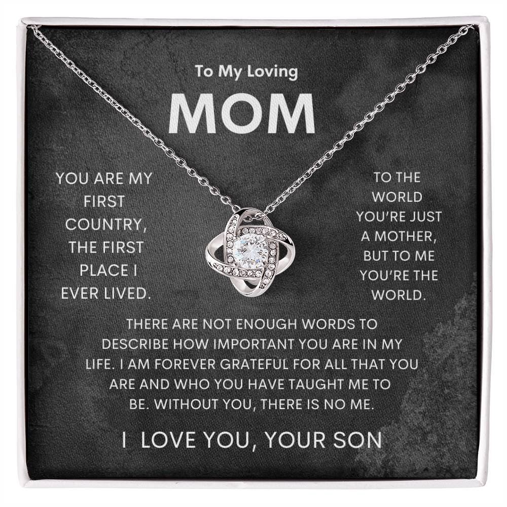 To My Loving Mom | Love Knot Necklace