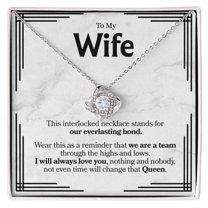 To My Wife, Forever Love Knot Necklace