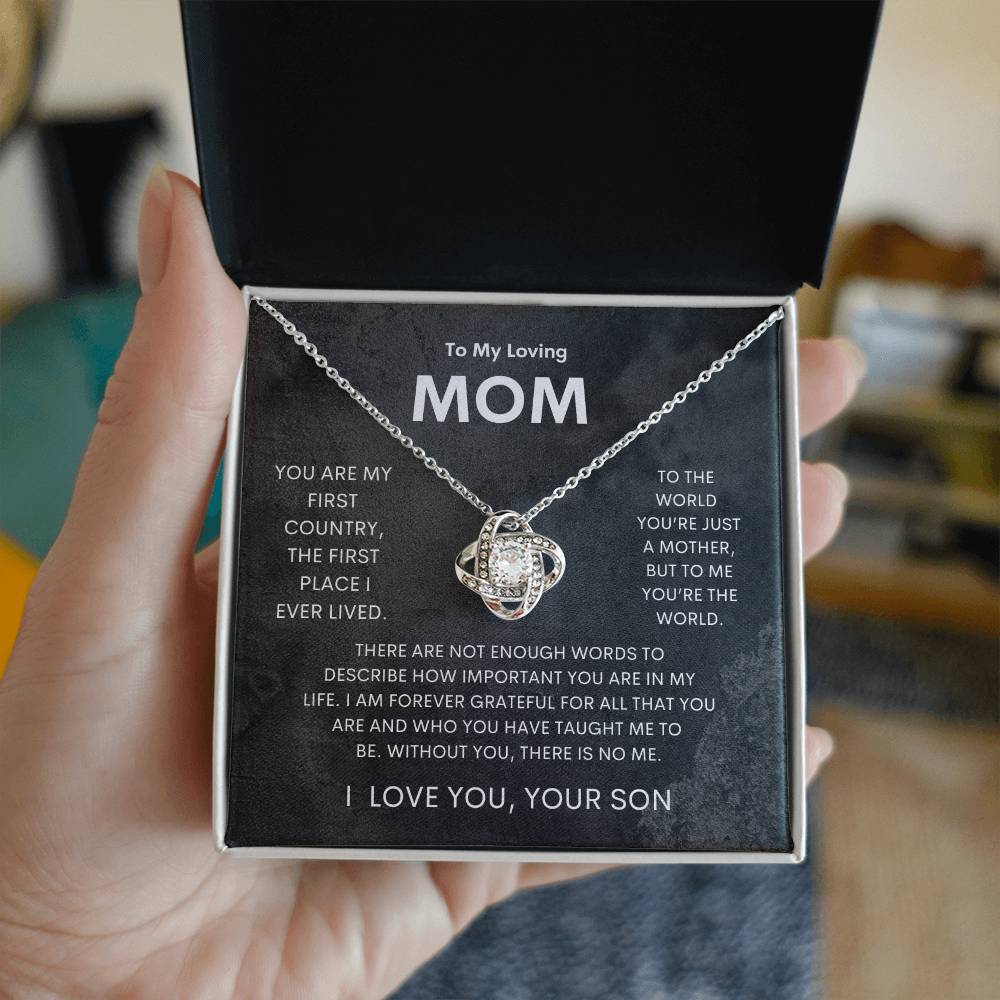 To My Loving Mom | Love Knot Necklace