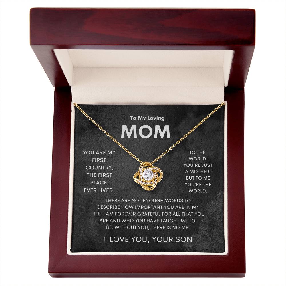 To My Loving Mom | Love Knot Necklace