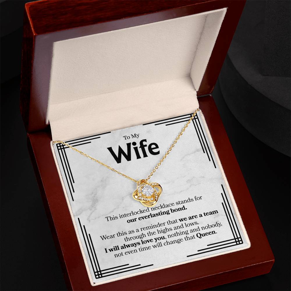 To My Wife, Forever Love Knot Necklace