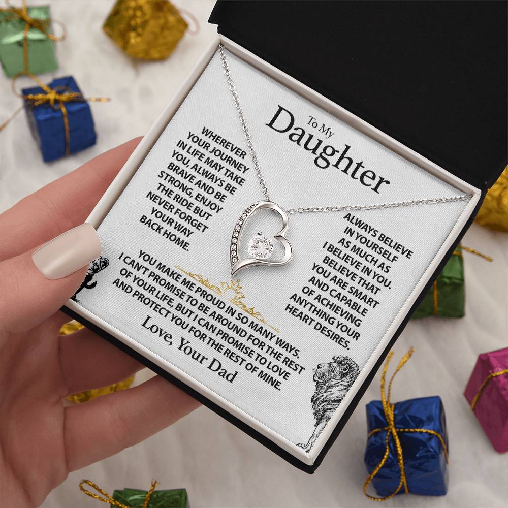 To My Daughter, On Your Journey Forever Love Necklace