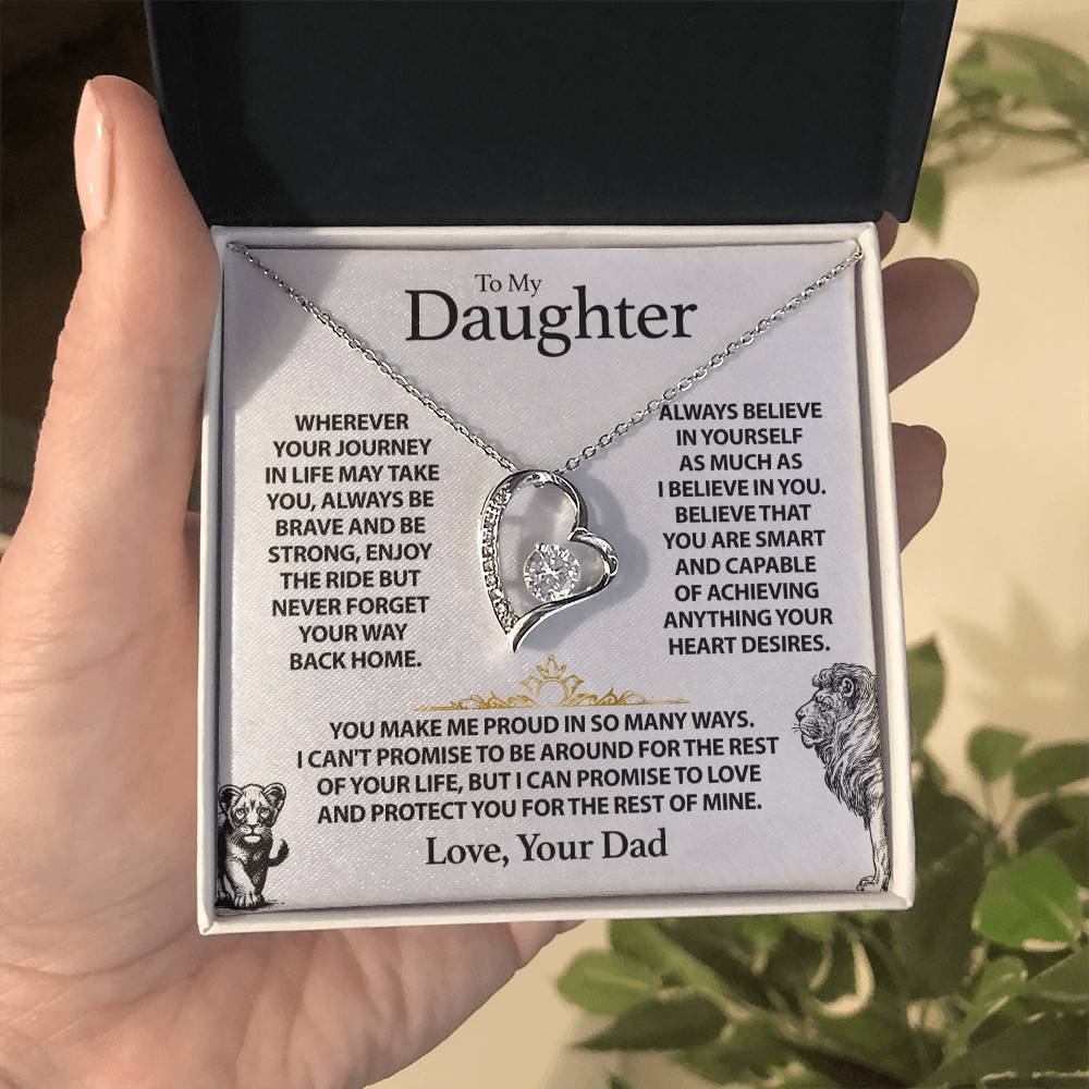 To My Daughter, On Your Journey Forever Love Necklace