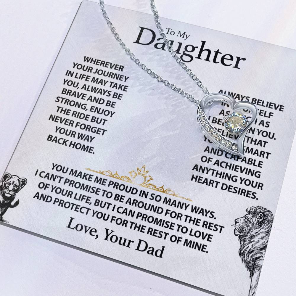 To My Daughter, On Your Journey Forever Love Necklace