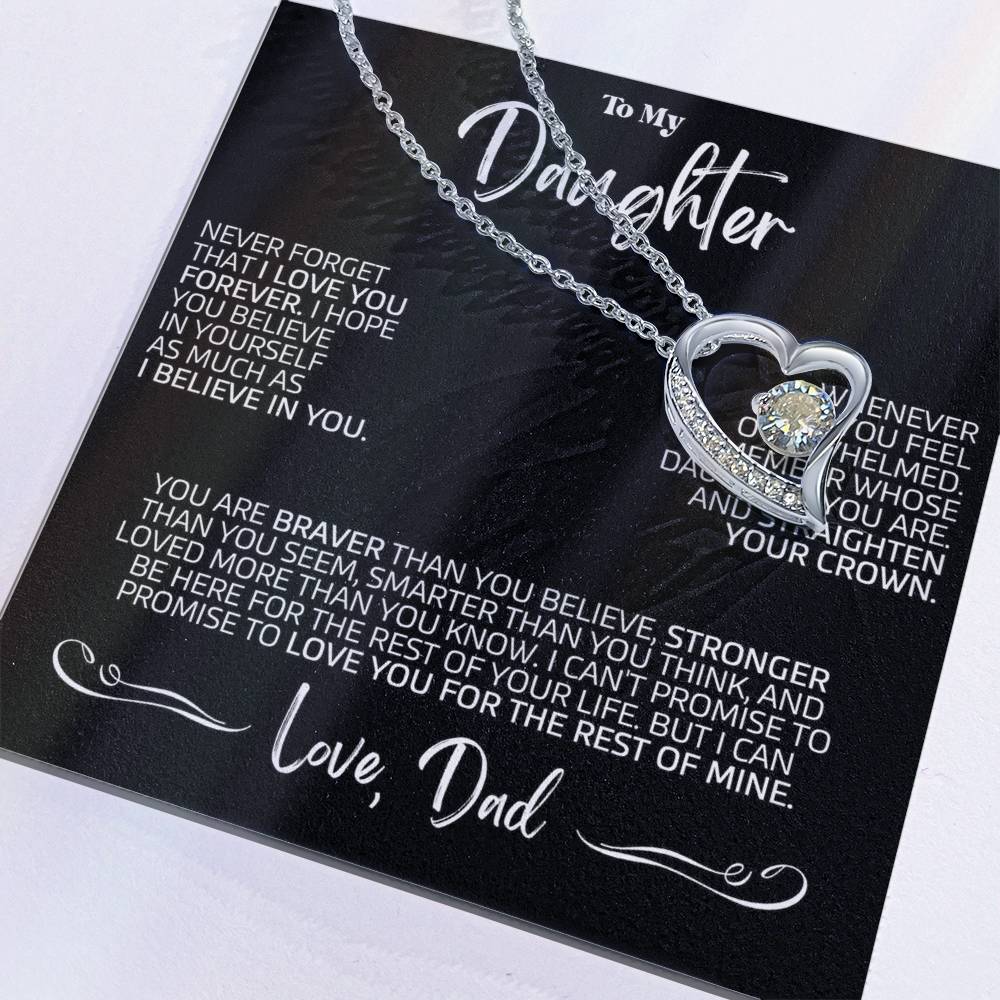 To My Daughter Necklace, Gift for Daughter from Dad, Daughter Father Necklace