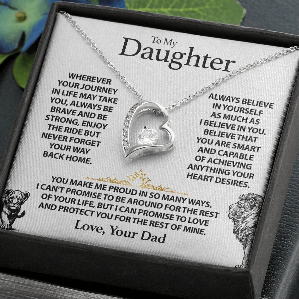 To My Daughter, On Your Journey Forever Love Necklace