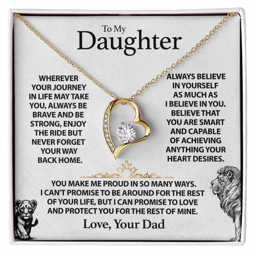 To My Daughter, On Your Journey Forever Love Necklace