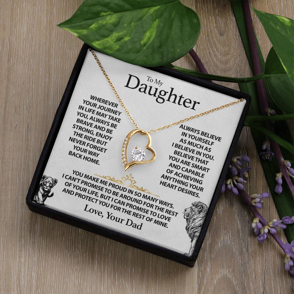 To My Daughter, On Your Journey Forever Love Necklace