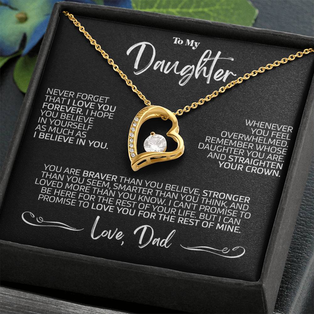 To My Daughter Necklace, Gift for Daughter from Dad, Daughter Father Necklace